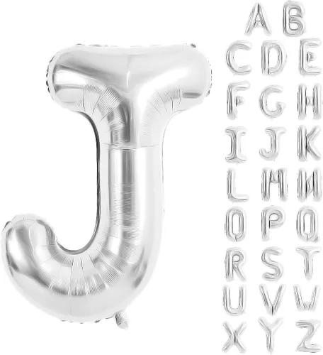 Vista 89 de Globos de letras azules de 40 pulgadas, globo grande del alfabeto de aluminio de Mylar para decoración de cumpleaños, boda, aniversario, graduación