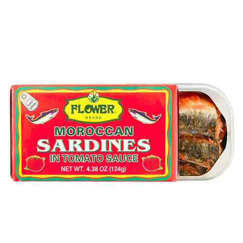 Vista 7 de Flower Brand Sardinas especiadas (aceite de oliva) 4.38 onzas, capturadas en la naturaleza de Marruecos, alimentos ricos en proteínas, alimentos sin