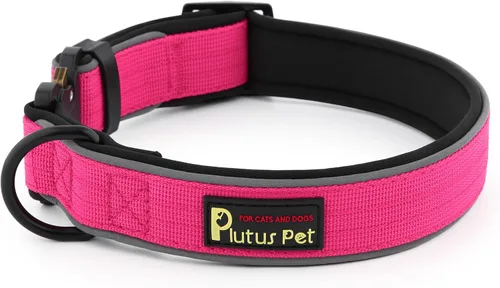 Vista 12 de Collar táctico para perro Plutus Pet, reflectante, collar de perro resistente ajustable, suave acolchado y cómodo, para perros pequeños, medianos