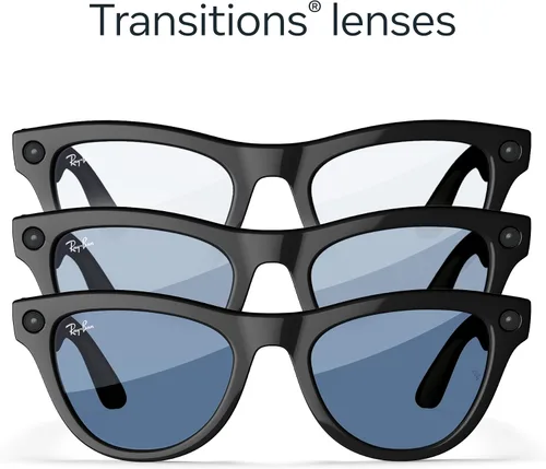 Vista 2 de Meta Ray-Ban Glasses, Skyler Negro brillante/azul cerúleo