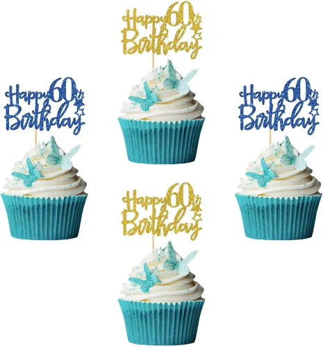 Vista 11 de Decoración para cupcakes de cumpleaños de 5 años, suministros para cupcakes de cumpleaños de 5 años, decoraciones para fiestas de cumpleaños de 5