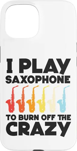 Vista 6 de iPhone 16 Saxofón I play saxofón para quemar el caso loco