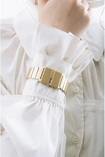 Vista 8 de Breda Reloj de pulsera de oro y metal Pulse para hombre 1024in Oro Movimiento de cuarzo
