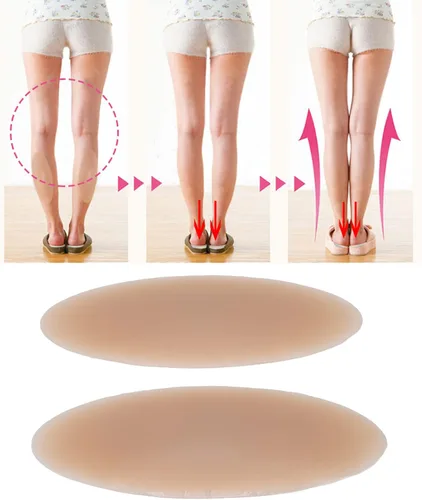 Vista 7 de 1 par de almohadillas para pantorrillas, corrector de piernas autoadhesivas para mujer, agradable a la piel, almohadilla de forma de pierna