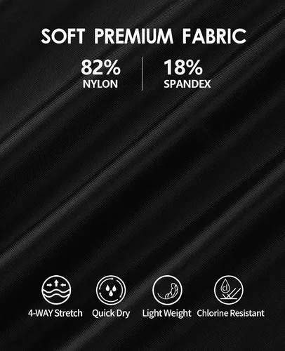 Vista 56 de beautyin - Traje de baño para mujer, traje de baño aeróbico y de competición de una pieza, estilo pantalón corto