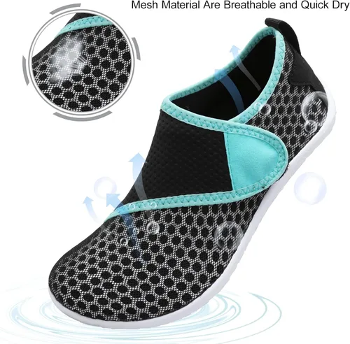 Vista 5 de JIASUQI Zapatos deportivos para senderismo y playa, zapatos acuáticos descalzos, para natación, deportes, caminar, para mujeres y hombres
