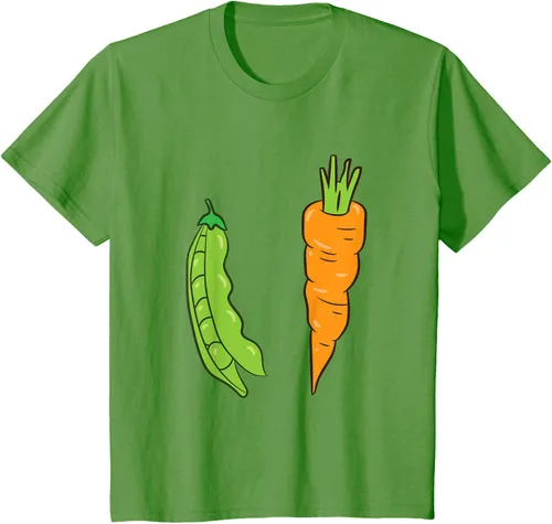 Vista 10 de Camiseta de disfraz de zanahoria con guisantes y zanahorias, Blanco, S