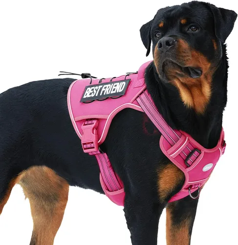 Vista 70 de Auroth - Arnés táctico para perros pequeños y medianos, sin tirones, arnés ajustable para mascotas, reflectante, K9, entrenamiento, trabajo