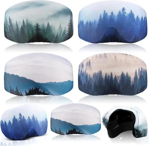 Vista 14 de Civaner 4 Piezas Funda para Gafas de Esquí y Snowboard, Funda para Gafas de Microfibra, Protección Contra Rayones y Polvo para Viajes