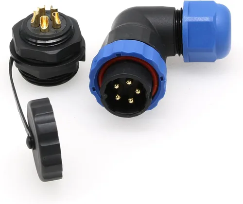Vista 7 de SD20 2 Pin Aviación Conector Ángulo Recto 25A 380V Automotriz Plástico IP68 Enchufe Impermeable Enchufe Macho Hembra Eléctrico Montaje Posterior