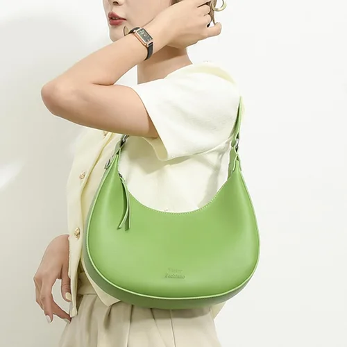 Vista 2 de JANSBEN Bolso de hombro para mujer Pequeño bolso de mano de moda lindo hobo bolso de mano bolsillo cuero vegano con cremallera bolso de mujer