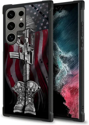 Vista 14 de Funda compatible con Samsung Galaxy S24 Ultra, Alien Night Back+Soft Silicone Acrylic TPU Design Shock Fall Prevention Funda protectora para Samsung
