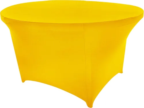 Vista 21 de Mantel de cóctel de elastano redondo de 24 pulgadas x 30 pulgadas de alto, color negro