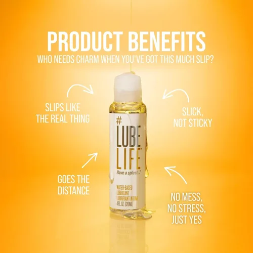 Vista 4 de LubeLife Lubricante a base de agua - Lubricante personal para hombres, mujeres y parejas, tamaño de viaje, no mancha, fácil de limpiar, seguro