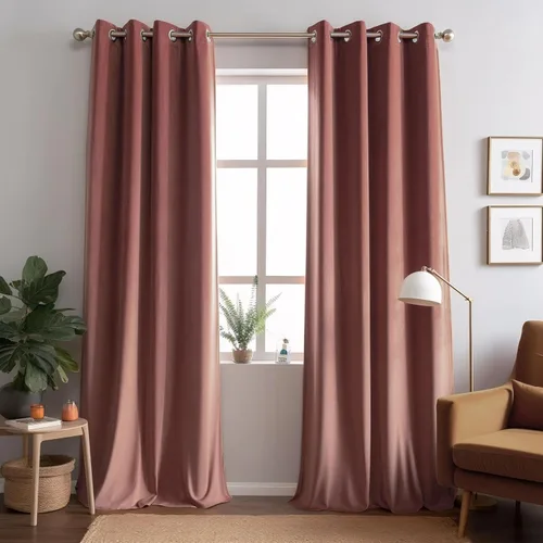 Vista 10 de Juego de 2 paneles de cortinas de terciopelo negro, cortinas súper suaves con ojales para decoración de sala de estar y dormitorio, reducción