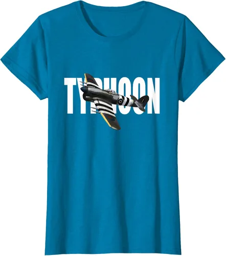 Vista 102 de RAF Hawker Typhoon WW2 Fighter Aircraft T-Shirt