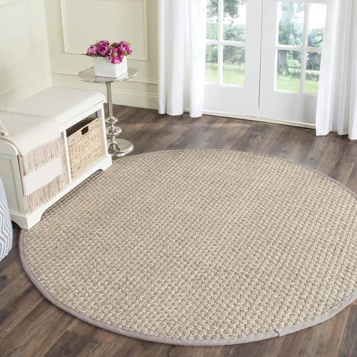 Vista 39 de SAFAVIEH Natural Fiber Collection NF114A - Alfombra de pasillo de hierba marina con patrón de tejido de cesta y borde, de 2 pies 6 pulgadas x 16