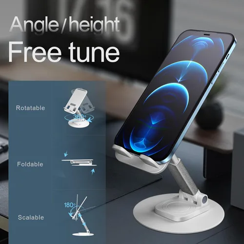 Vista 3 de XcaseBar Soporte para teléfono celular, soporte ajustable para teléfono con una base giratoria de 360°, adecuado para todos los modelos de teléfono