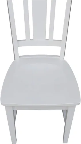 Vista 8 de International Concepts - Juego de dos sillas de comedor San Remo Splatback, color blanco