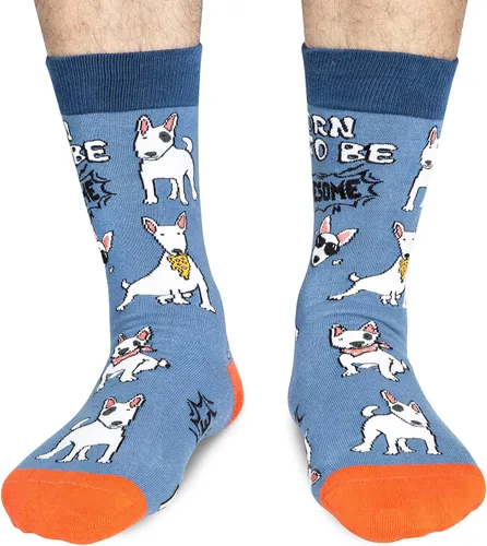 Vista 2 de PanPacSight Calcetines Bulldog Goat Alpaca Lama, para hombre, divertido, novedoso, patrón de animales, fiesta, regalo de calcetín loco