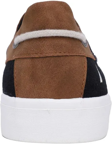 Vista 3 de Nautica Zapato náutico con cordones para hombre, mocasín casual con dos ojales, zapatilla de deporte de moda - Galera