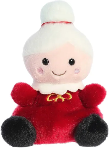 Vista 3 de Aurora Paquete de 2 palmeras de peluche de 5 pulgadas, Papá Noel y Sra. Claus