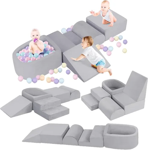 Vista 9 de Bloques de escalada de espuma Whiffee para niños pequeños, juguetes de escalada para niños pequeños en interiores, bloques de escalada para niños