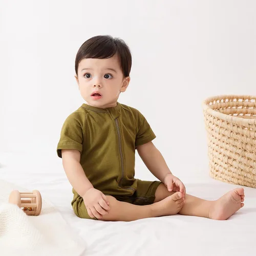 Vista 6 de BeiVSlley Paquete de 2 mamelucos de manga corta para bebé, niño, niña, unisex, de algodón