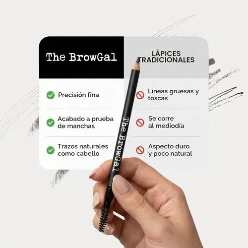 Vista 7 de The BrowGal Lápiz de cejas flaco, negro, 0.04 onzas