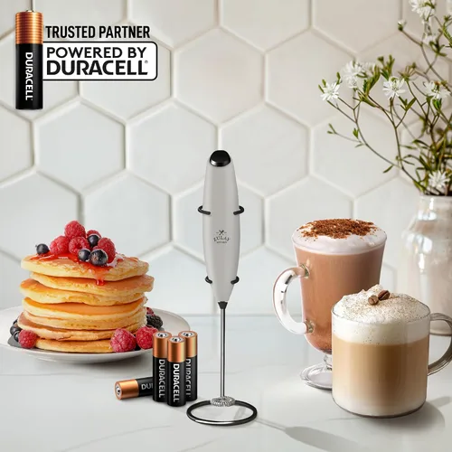 Vista 345 de Zulay Milk Boss Espumador de leche potente manual, hace espuma para latte, batidor para mezclar bebidas, café, miniespumador para capuchino, frappé