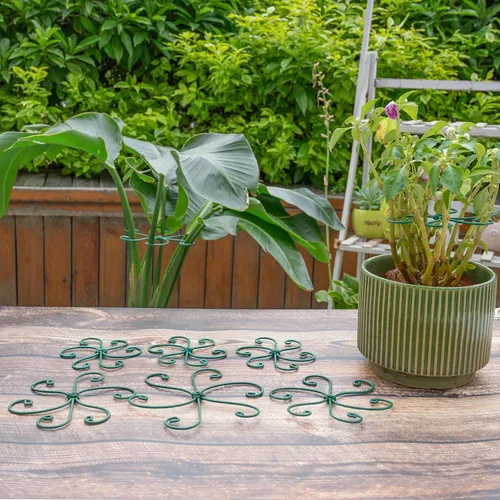 Vista 7 de Yohsnor 5 ganchos de soporte para plantas Monstera - 4.1 x 4.4 pulgadas, estabilizadores flexibles duraderos para plantas de interior, soportes