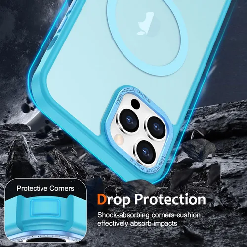 Vista 935 de Anuck - Funda magnética para iPhone 11 compatible con MagSafe, carcasa trasera mate translúcida dura, borde de TPU, delgada, resistente a impactos