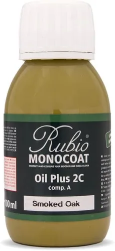 Vista 108 de Rubio Monocoat Muestra de Tinte y Acabado para Madera - Niebla 5% Aceite Plus Parte A Aceite de linaza para madera de secado rápido y ecológico
