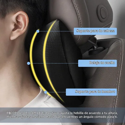 Vista 8 de Almohada súper cómoda para reposacabezas de automóvil, ajuste universal Paquete de 1/Negro/Súper Cómodo