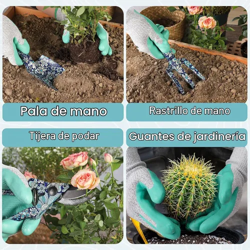 Vista 3 de WORKPRO Juego de herramientas de jardín de aluminio 4 piezas, resistente