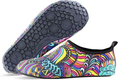 Vista 3 de Valennia Zapatos de agua descalzos de secado rápido, calcetines de yoga para playa, natación, surf, ejercicio para mujeres y hombres