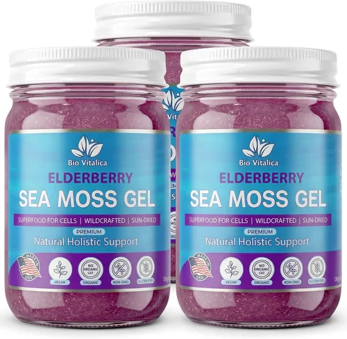 Vista 9 de BioVitalica - Gel de musgo marino irlandés crudo orgánico – Calidad premium – Dr. Sebi, superalimento vegano para células – Gel de masa marina 100%