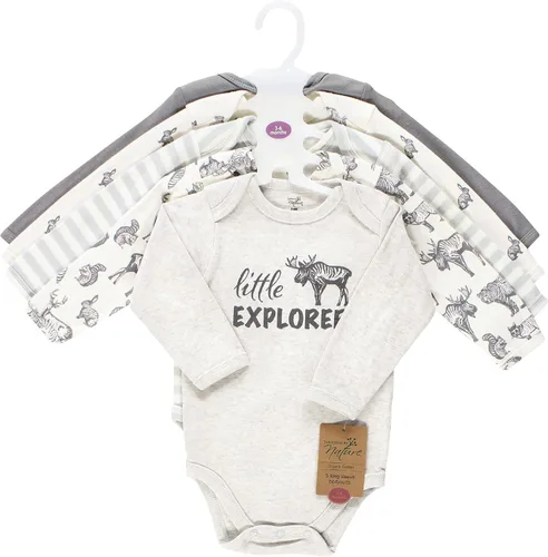 Vista 2 de Touched by Nature baby-girls Organic Cotton Long-sleeve Bodysuits