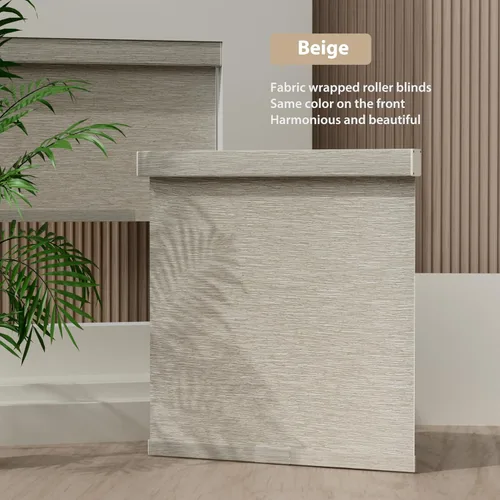 Vista 2 de Persianas enrollables opacas para ventanas, inalámbricas, tela jacquard, persianas enrollables para ventanas, tela con aislamiento térmico