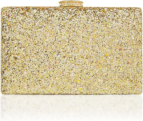 Vista 16 de CARIEDO Bolso de Mano Tipo Clutch con Lentejuelas para Mujer, Elegante Bolso de Noche con Purpurina Brillante, Cartera de Noche Llamativa