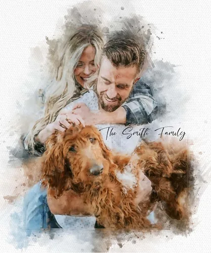 Vista 2 de Gossby Lienzo de retrato personalizado para parejas de la foto, regalo personalizado para marido, esposa, novio, novia, cumpleaños, aniversario