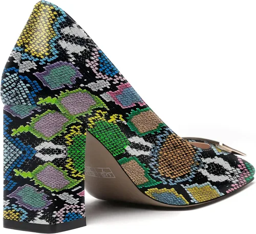 Vista 5 de WAYDERNS Zapatos de tacón alto con puntera cuadrada para mujer, de 3 pulgadas