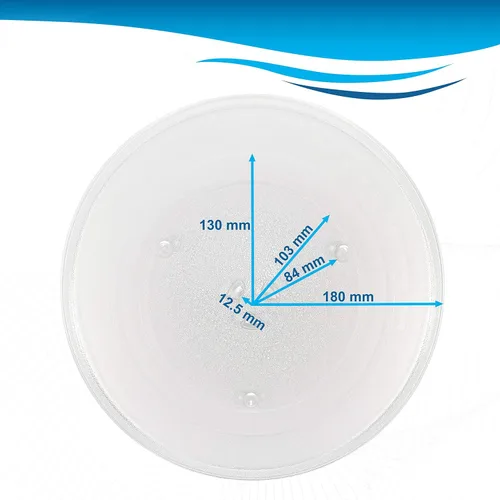 Vista 3 de HQRP - Bandeja giratoria de cristal para horno de microondas Samsung DE74-20002B DE74-20002A DE74-20002 1150157 MC7698W ME1460SB MG14H3020CM MG7980W