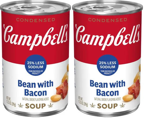 Vista 9 de Campbell's - Sopa condensada de frijol con tocino, sabor natural ahumado añadido, lata de 11.25 oz