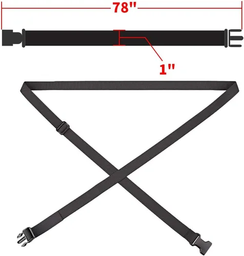 Vista 2 de MAGARROW Correas de embalaje con hebilla de correa de 78" x 1" Cinturón ajustable de 1 pulgada
