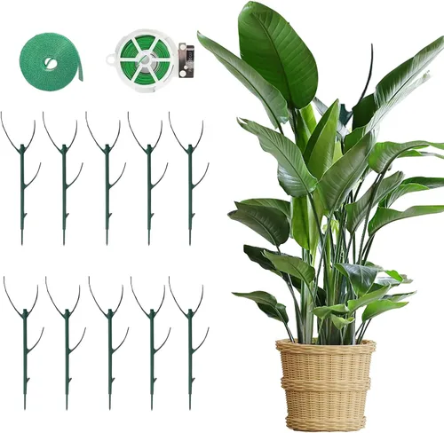Vista 7 de Paquete de 5 soportes apilables para plantas Monstera, nuevas estacas para plantas 2025 para uso en plantas de interior y exterior, estacas