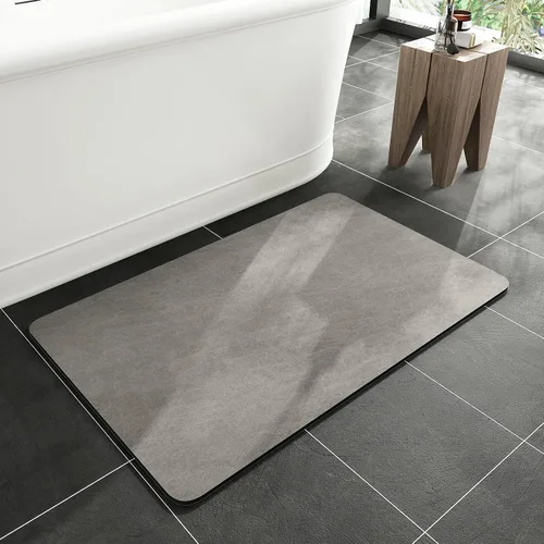 Vista 19 de MontVoo -Tapete de baño-Alfombras de baño delgadas antideslizantes para debajo de la puerta- Superficie de gamuza sintética absorbente, de secado