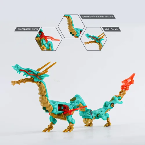 Vista 4 de 52TOYS MEGABOX - Figura de acción de juguete de deformación de dragón chino, juguetes de conversión en mecha y cubo, regalo perfecto para fiesta