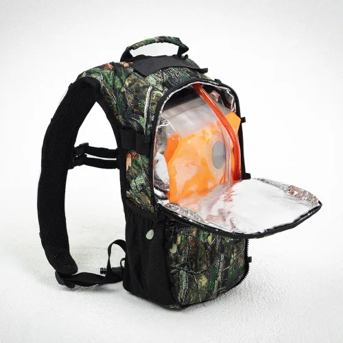 Vista 6 de RAVERUNNER Mochila de agua Dino Festival – Hidratación de doble cámara – Mochila de agua aislada de 3 litros para raves, festivales, senderismo