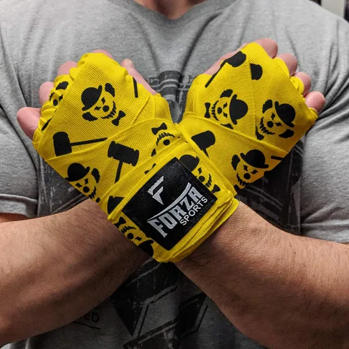 Vista 8 de Forza Sports Vendas de boxeo y MMA estilo mexicano de 180" Concientización sobre el autismo Azul